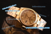 Rolex Day-Date Oyster Perpetual Automatic Full Gold with Diamond Marking