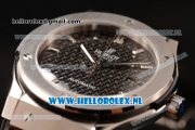 Hublot Classic Fusion 9015 Auto Steel Case with Stick Markers Black Dial and Black Leather Strap