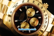 Rolex Daytona Oyster Perpetual Date Automatic Full Gold with Black Dial and White Marking