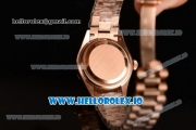 Rolex Datejust Swiss ETA 2671 Automatic Rose Gold Case with Green Dial Diamonds Markers and Rose Gold Bracelet (BP)