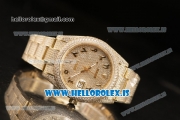 Rolex Day Date II YG Case With All Diamond Roman ETA 2836 Auto Best Edition