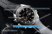 Omega Seamaster Planet Ocean Chrono Clone Omega 9300 Automatic Steel Case with Black Dial and Black Rubber Strap (EF)
