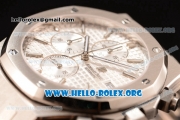 Audemars Piguet Royal Oak Chronograph Miyota OS10 Quartz Steel Case with White Dial and Steel Bracelet