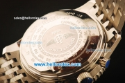 Breitling Navitimer Swiss Valjoux 7750 Automatic Steel Case with Black Dial and Steel Strap