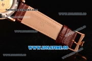 Vacheron Constantin Malte Tourbillon Asia Automatic Rose Gold Case with Pink Dial and Coffee Leather Strap - Stick Markers