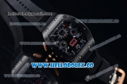 Richard Mille RM 011 Felipe Massa Chronograph Swiss Valjoux 7750 Automatic PVD Rose Gold Case with Black Dial Arabic Numeral Markers and Black Rubber Strap
