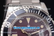 Rolex Submariner Swiss ETA 2836 Automatic Stainless Steel Case/Bracelet with Red Dial and Dot Markers