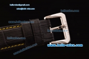 Ferrari Granturismo 2813 Automatic Steel Case with Black Dial and Black Leather Strap