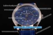 Patek Philippe Grand Complications Perpetual Calendar Miyota Quartz Steel Case with Blue Dial and Silver Arabic Numeral Markers