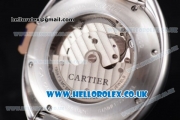 Cartier Cle de Cartier Asia ST16 Automatic Steel Case with White Dial Two Tone Bracelet and Roman Markers