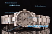 Rolex Day-Date Asia 2813 Automatic Steel Case/Strap with Silver Dial and Diamond Markers