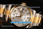 Rolex Datejust Yellow Gold Case 3135 Auto with White Dial and Two Tone Bracelet - 1:1 Origianl (AAAF)