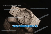 Audemars Piguet Royal Oak Clone AP Calibre 3120 Automatic Steel Case with White Dial and Steel Bracelet (EF)