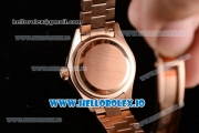 Rolex Datejust Swiss ETA 2671 Automatic Rose Gold Case with Brown Dial Diamonds Markers and Rose Gold Bracelet (BP)