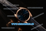 Omega De Ville Tresor Master Co-Axial Clone 8800 Automatic Rose Gold Case with Blue Dial and Blue Leather Strap - (YF)