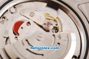 Rolex Datejust II Oyster Perpetual Automatic Movement Silver Case with Silver/Flower Dial and Diamond Bezel-SS Strap