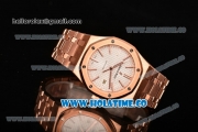 Audemars Piguet Royal Oak 41MM Miyota 9015 Automatic Full Rose Gold with White Dial and Stick Markers (BP)