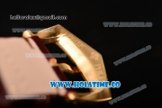 Patek Philippe Calatrava Tourbillon Swiss ETA 2824 Automatic Yellow Gold Case with Diamonds Markers and Gold Dial