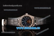 Audemars Piguet Royal Oak 41MM Swiss Tourbillon Manual Winding Steel Case with Blue Dial Stick Markers and Black Leather Strap (FT)