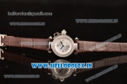 Cartier Pasha C Swiss Quartz Steel Case with White Dial and Diamonds Bezel