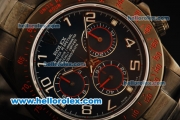 Rolex Daytona Chronograph Swiss Valjoux 7750 Automatic Movement PVD Case with Blue Dial and PVD Strap