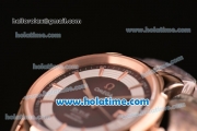 Omega De Ville Hour Vision Swiss ETA 2836 Automatic Rose Gold Case and Strap with Brown Dial