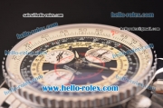 Breitling Montbrilliant Datora Swiss Valjoux 7751 Automatic Steel Case/Strap with Black Dial