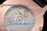 U-Boat Chimera Automatic Asia ST25 Automatic Rose Gold Case White Dial Black Leather Strap and Rose Gold Bezel