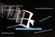 Vacheron Constantin Patrimony Chrono Miyota OS20 Quartz Steel Case with Black Dial and Roman Numeral Markers