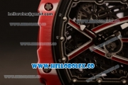 Richard Mille RM 67-02 Miyota 9015 Automatic PVD Case with Black Dial and White Nylon Strap