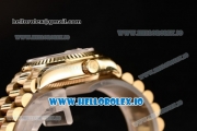 Rolex Datejust Swiss ETA 2671 Automatic Yellow Gold Case with Sliver Dial Stick Markers and Yellow Gold Bracelet (BP)