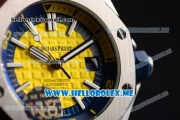 Audemars Piguet Royal Oak Offshore Diver Asia 2813 Automatic Steel Case with Yellow Dial and Stick Markers Yellow Rubber Strap (EF)