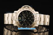 Panerai Luminor Pam 251 Daylight Swiss ETA 7753 Automatic Movement Full Steel with Black Dial and Green Markers Panerai Luminor Pam 251 Daylight Swiss ETA 7753 Automatic Movement Full Steel with Black Dial and Green Markers