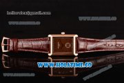 Patek Philippe Gondolo Miyota 1L45 Quartz Rose Gold Case with Coffee Dial and Arabic Numeral Markers Patek Philippe Gondolo Miyota 1L45 Quartz Rose Gold Case with Coffee Dial and Arabic Numeral Markers