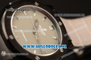 Hublot Classic Fusion 9015 Auto PVD Case with White Dial and White Leather Strap