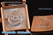 Franck Muller Conquistador Cortez Swiss ETA 2824 Automatic Rose Gold Case with Black Dial Black Rubber Strap and Numeral Markers 1:1 Original