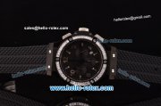 Hublot Big Bang Chronograph Miyota OS20 Quartz PVD Case with Black Dial and Diamond Bezel 7750 Coating