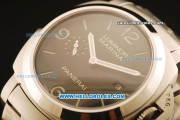 Panerai Luminor Marina PAM 328 Swiss Valjoux 7750 Automatic Steel Case Black Dial with White Stick/Numeral Markers and Steel Strap-1:1 Original