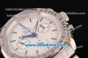 Omega Speedmaster Broad Arrow Chrono Venus 75 Manual Winding Full Steel with White Dial and Blue Stick Markers