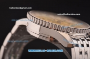 Breitling Montbrillant Datora Swiss Valjoux 7751 Automatic Steel Case/Strap with Beige Dial