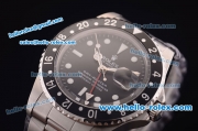 Rolex GMT Master Vintage Swiss ETA 2836 Automatic Full Steel With Black Bezel and Black Dial-White Punctate Markers