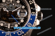 Rolex GMT-Master II Batman Skeleton Swiss ETA 2836 Automatic Steel Case with Black Dial and Steel Bracelet