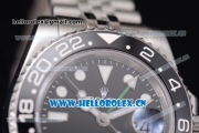 Rolex GMT-Master II Swiss ETA 2836 Automatic Stainless Steel Case/Bracelet with Black Dial and Dot Markers