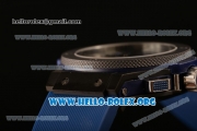 Hublot Big Bang Chronograph Swiss Valjoux 7750 Automatic PVD Case with Blue Dial and Blue Rubber Strap (YF)