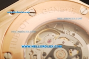 Hublot Classic Fusion Swiss ETA 2824 Automatic Movement Rose Gold Case with Rose Gold Bezel and Black Rubber Strap