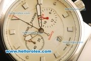 Ulysse Nardin Maxi Marine Chronograph Miyota OS20 Quartz Steel Case with White Dial and White Rubber Strap