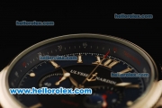 Ulysse Nardin Maxi Marine Chronograph Miyota OS20 Quartz Steel Case with Blue Dial and Blue Rubber Strap