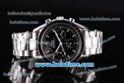 Omega Speedmaster Chronograph Venus 75 Manual Winding Movement Full Steel with Black Dial and White Stick Markers