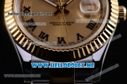 Rolex Day-Date II Asia Automatic Two Tone Case/Bracelet with Yellow Gold Dial and Luminous Hands