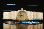 Omega Constellation Swiss Quartz Steel Case with Diamond Bezel and White MOP Dial-Stick Markers